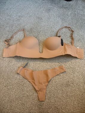 Adore Me Nude Convertible Strapless Bra & Thong Set